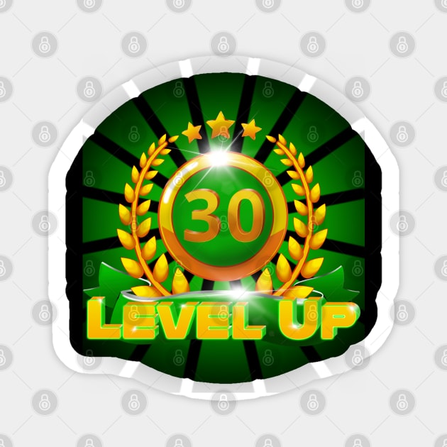 Level Up 30th Birthday Gift Sticker by ScienceNStuffStudio